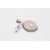 Pendant Sterling Silver 925 Women's Rose Quartz Gem Stone Handmade Designer B291